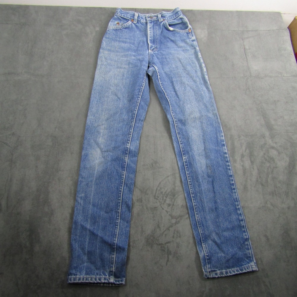 Lee Jeans Women 24 Blue High Rise Straight Leg Vintage Denim 00732